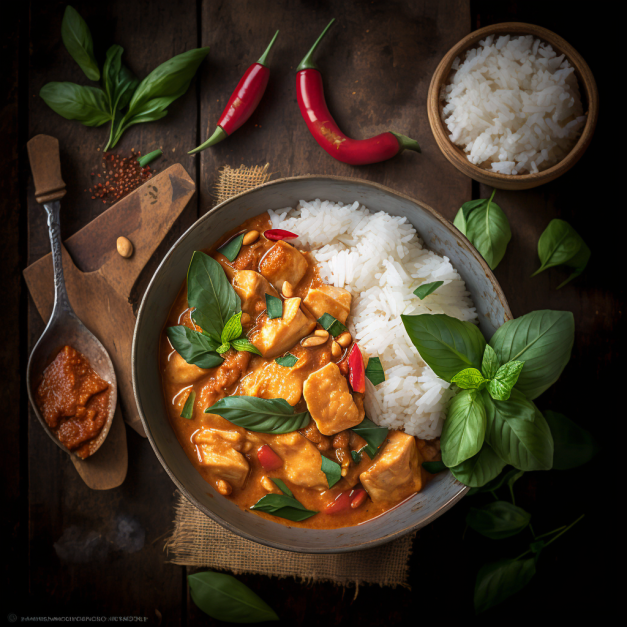 A prepared meal with rice, vegetables and herbs from CORE Powerfoods